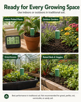 VODESON Soil Moisture Meter for Plants, 12-Zone Wireless Plant Water Meter, Soil Thermometer and Light Sensor, 4-in-1 TDR Tester, 230ft Range, IPX5 Waterproof for Indoor Outdoor Garde(Display+2Sensor)