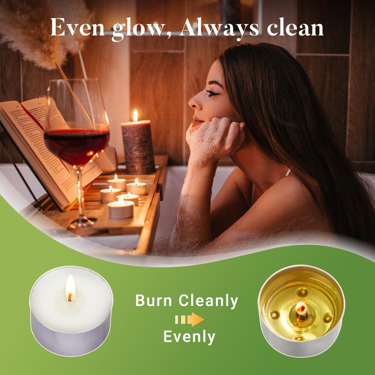 Unscented Tea Lights Candles 200 Pack,6 Hours Long Burning White Tea Candles Bulk,Non-Paraffin, Clean Burn, Smokeless, Palm Tealight Candles for Wedding,Centerpiece,Christmas Lights,Home Dceor