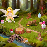 U-Zimikee 80 Pcs Fairy Garden Accessories Outdoor- Miniature Landscape Decoration with Bridge House Furniture Gnome Fairy Figurines Mini Resin Animals Miniature Garden Figures Bulk for Dollhouse Craft