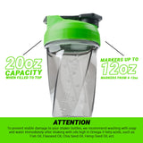 HELIMIX 1.5 Vortex Blender Shaker Bottle Holds Upto 20oz | No Blending Ball or Whisk | USA Made | Portable Pre Workout Whey Protein Drink Shaker Cup | Mixes Cocktails Smoothies Shakes | Top Rack Safe