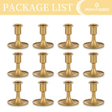 Candlestick Holders Taper Candle Holders, Romadedi Gold Candle Stick Candle Holder for Table Centerpiece, Wedding Reception, Festive Christmas Mantel Decoration or Home Decor, Set of 12