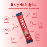 TREVI™ Sugar Free Electrolytes - Drink Mix Hydration Powder Packets - 28 Count - Sour Cherry