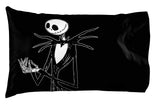 Jay Franco Kids Sheet Set with Fitted, Flat Sheets & Pillow Cover - Ultra-Soft Bedding with Pillowcase for Room Decor, White - Nightmare Before Christmas, 3 Piece Twin