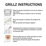 Men and women Adjustable Gold and Silver Grillz - Hip Hop Bling Tooth Covers with Cubic Zirconia - Detachable Fashion Dental Jewelry for Men (Silver)