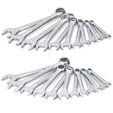 24-Piece All-Purpose Master Combination Wrench Set with Roll-up Pouch | SAE 1/4” to 1”, Metric 8mm to 24mm | Perfect for General Household, Garage, Auto Repairs, Car, Truck, Boat, and Travel Emergency