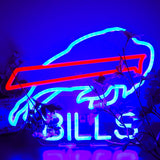 Buffalo Football Neon Signs Led Sign for Wall Decor Rugby Team Light Up Sign Suitable for Man Cave Office Bar Pub Wall Art Gifts for Teen Boys