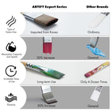 ARTIFY 25 Pieces Professional Paint Brush Set – Expert Series Synthetic Nylon Brushes for Acrylic, Oil, Watercolor, Gouache – No Shedding, Canvas Roll Case & Palette Knife, Artist Gifts Art Supplies