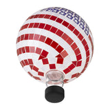 Alpine Corporation 10" Diameter Indoor/Outdoor Glass Mosaic Gazing Globe Yard Decoration, Patriotic Design