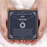 IEFLIFE 80th Birthday Gifts for Women - 80th Birthday Necklace for Women