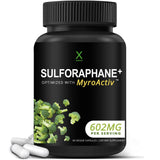 HUMANX Sulforaphane+ 602mg - USA Third Party Tested - Sulforaphane with Broccoli Seed Extract & Moringa - Supports Antioxidant Production, Detoxification, & Cellular Health - Broccoli Supplement