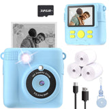 ESOXOFFORE Kids Camera Instant Print, Christmas Birthday Gifts for Kids Age 3-12, Selfie Digital Camera with 1080P Videos,Toddler Portable Travel Cameras Toy for 4 5 6 7 8 9 Year Old Boys Girls-Blue