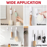 Sinfuo 20 Hooks + 32 Stirps Hanging Variety Pack,Adhesive wall Hooks Heavy Duty,no Damage Large midium Small Sticky Utility Hooks for Outdoor,Tower,Keys