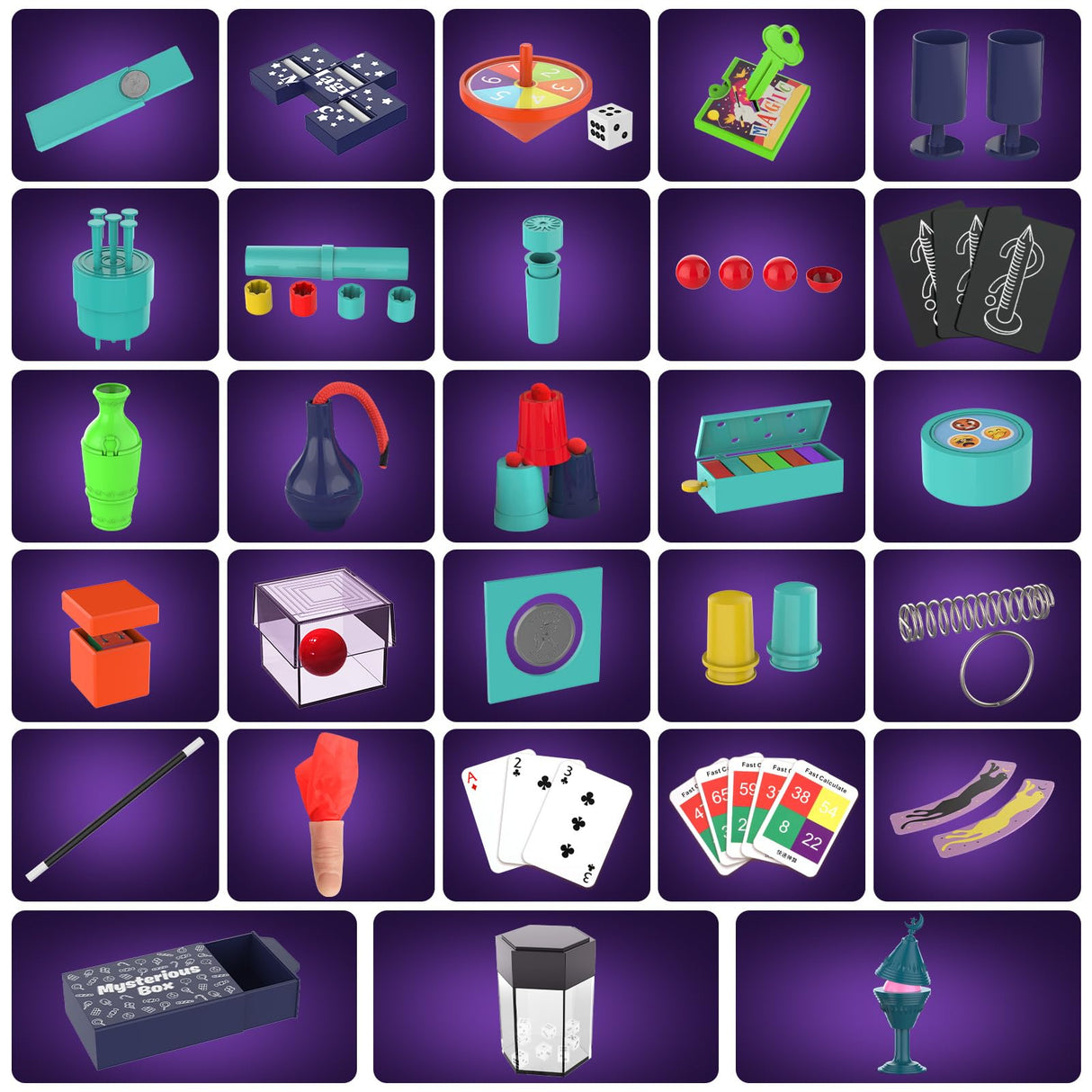 Nicella Magic Kit - 208+Magic Tricks for Kids Age 6-8, Magic Set with Manual and Video for Beginners and Kids, Christmas Halloween Birthday Gifts Toys for Ages 6 7 8 9 10 11 12 Years Old Boys Girls