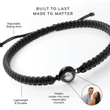 Custom Bracelet with Picture Inside - Customized Personalized Fathers Day Gift for Men - Mens Bracelet - Birthday Gifts for Boyfriend, Husband - Anniversary Presents for Him - In Memory of Loved One