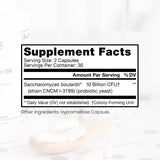 Saccharomyces 10B - Saccharomyces Boulardii, 10 Billion CFU Per Serving, Patented Strain: Lynside CNCM I-3799, Probiotic Capsules, Probiotics for Men and Women - 60 Count