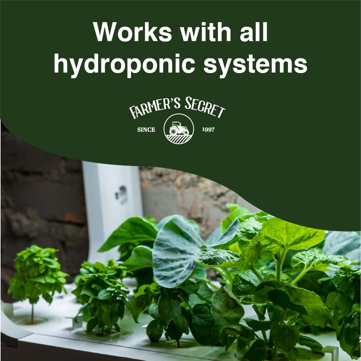 Farmer's Secret Hydroponic Booster Fertilizer - Super Concentrated 4-11-8 Formula - Use with Any Hydroponic or Aeroponic System - Great for Herbs, Veggies, Fruits, and More (32oz)