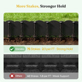 Grenebo 4.72 in x 33.2 Ft Garden Edging Border Kit, Flexible No Dig