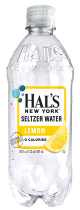 Hal's New York Seltzer Water Variety Flavor Pack, 20 ounces (24 Pack)