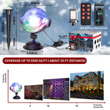 PEIDUO Halloween Projector Lights, Rotating Ghost Projector Halloween, Waterproof Outdoor Halloween Projector, Landscape, Yard, Patio, Garden, Party Decor