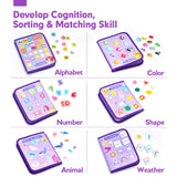 hahaland Busy Board Montessori Toys - 3 Year Old Girl Gifts Bithday Gift Ideas - 8 in 1 Preschool Learning Activities - Christmas Toddler Stocking Stuffers Gifts