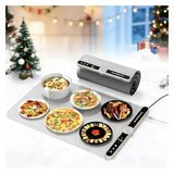 Warming Mat for Food, Food Warmers Mat, Fast Full-Surface Heating Mat for Food, Silicone Food Warmer, Electric Warming Tray for Parties Buffet,Gatherings,Everyday Use(Gray)