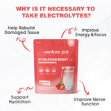 Venture Pal Sugar Free Electrolyte Powder Packets - Liquid Daily IV Drink Mix for Rapid Hydration & Party Recovery | 5 Vitamins & 7 Electrolytes| Keto Friendly | Non-GMO | Certified Vegan | 16 Sticks