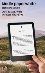 Amazon Kindle Paperwhite Signature Edition 32GB (2024 model) – Auto-adjusting front light, wireless charging, and weeks of battery life – Metallic Jade