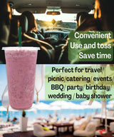 32 oz Clear Plastic Cups with Lids and STRAWS, Disposable Drinking Cups for Cold Drinks, Iced Coffee, Milkshakes, Smoothies, 25 Sets