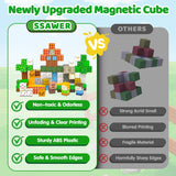 Magnetic Blocks, 150PCS Magnetic Building Blocks Light Up, Stacking Magnets for Kids, Sensory Toy for STEM Constructions Magnet Blocks for Boys Girls Age 3+, Christmas Birthday Gifts