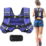 BAGAIL Weighted Vest, 5lbs/10lbs/12lbs/15lbs/20lbs/25lbs/30lbs Weight Vest with Detachable Phone Pouch, Rucking Vest for Women, Men, Walking, Weight Loss, Training, Running