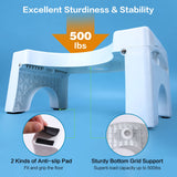 Foldable Toilet Potty Stool for Adults, 7" Heavy Duty Portable Squatting Poop Foot Stool with Freshener Space, Bathroom Non-Proof Toilet Assistance Step Stool fits 14"-16" Standard Toilets