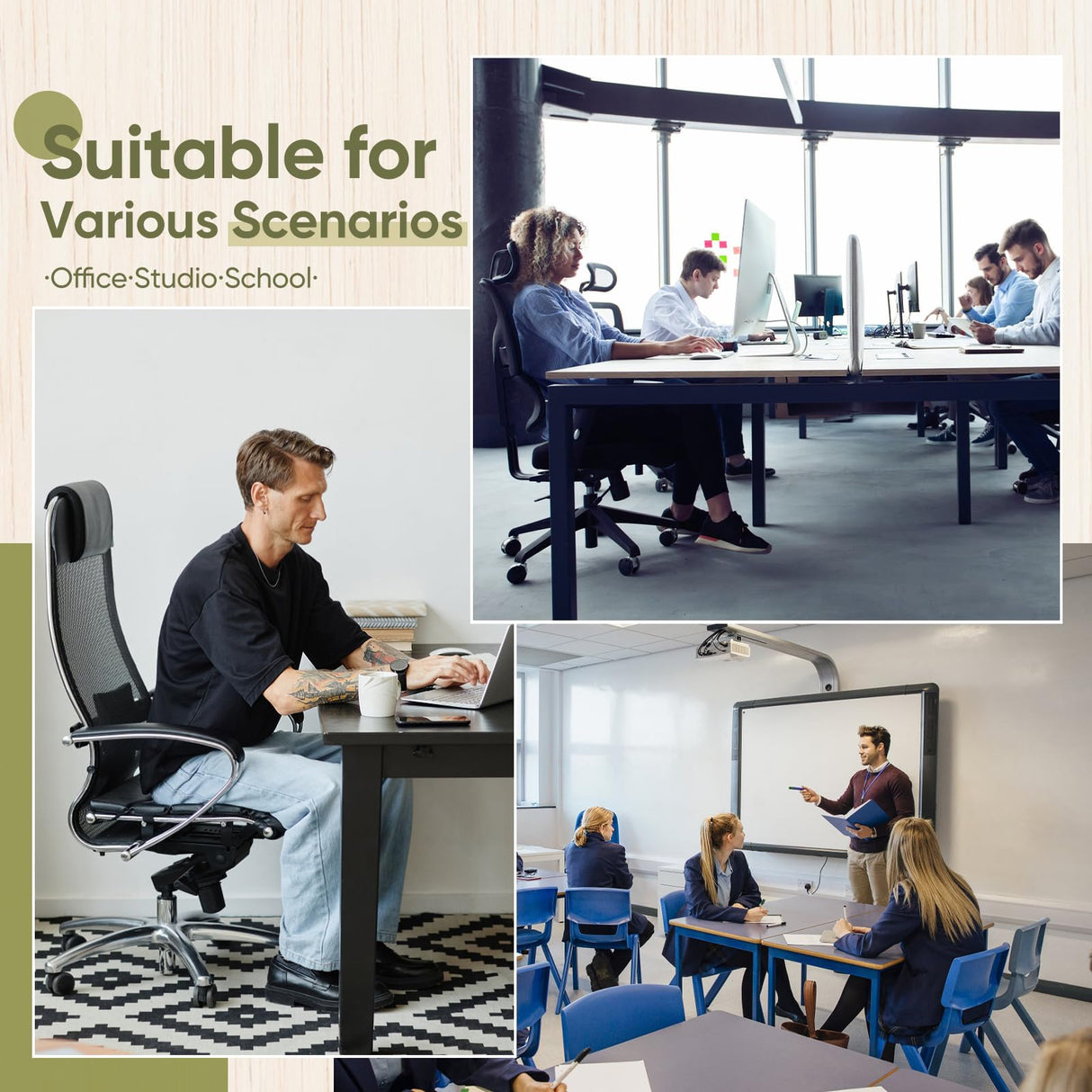 Furnbar Office Chair Mat for Carpet & Hardwood, Upgraded 29" x 42" Dual Use Tempered Glass Chair Mat for Chair and Footrest Under Desk