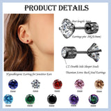 Stainless Steel Screw Back Stud Earrings for Men Women