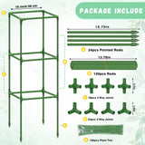 Riare 6 Pack 45in Square Tomato Cages for Garden, Heavy Duty Tomato Trellis