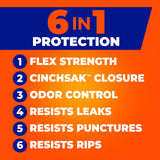 Hefty Ultra Strong 13 Gallon Trash Bags, Tall Kitchen Trash Bags 13 Gallon Size, Resist Leaks, Punctures, and Rips, Continuous Odor Control, Purple, Fabuloso Scent, 110 Bags