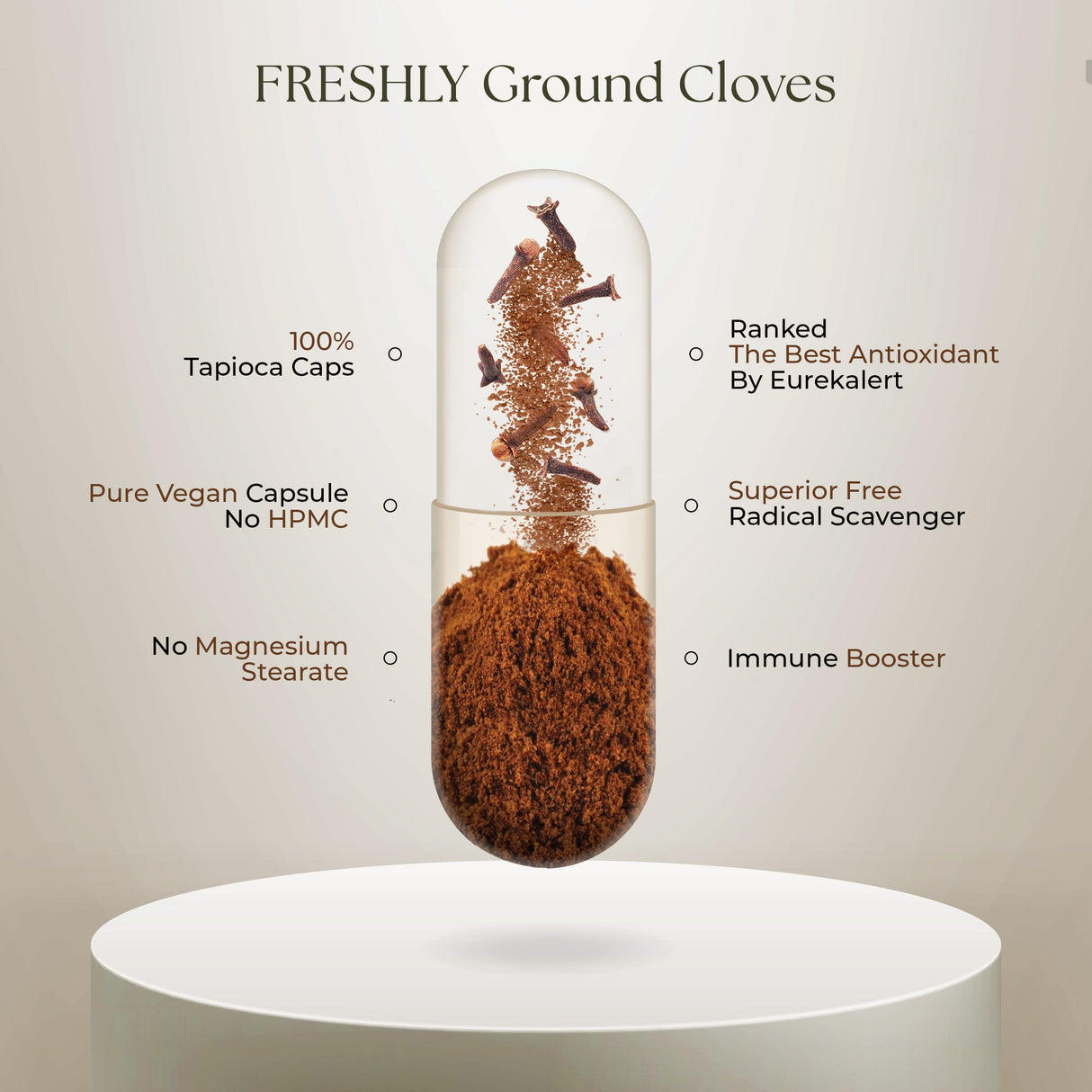 Dr Clark Store Cloves Vegetarian, 500mg, 102 Tapioca Capsules – Helps Maintain Liver Performance and Blood Circulation