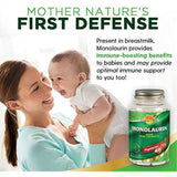 Nature's Life Monolaurin Capsules, 1000 mg | Vegetarian | Support for Healthy Immune Function & Digestion | Optimal Wellness Benefits | 90 ct