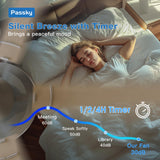 Passky Ceiling Fans with Lights, 52 inch Flush Mount Ceiling fan with Remote Control, Low Profile Ceiling Fan for Bedroom, Farmhouse, Reversible, 3CCT, Dimmable, Noiseless DC Motor, White