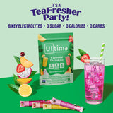 Ultima Replenisher TeaFresher Daily Electrolytes Powder and Instant Tea Mix – Sugar Free – Variety Pack, 16 Stickpacks - Hydration Packets with 4 Fruit and Tea Fusions, 6 Key Electrolytes