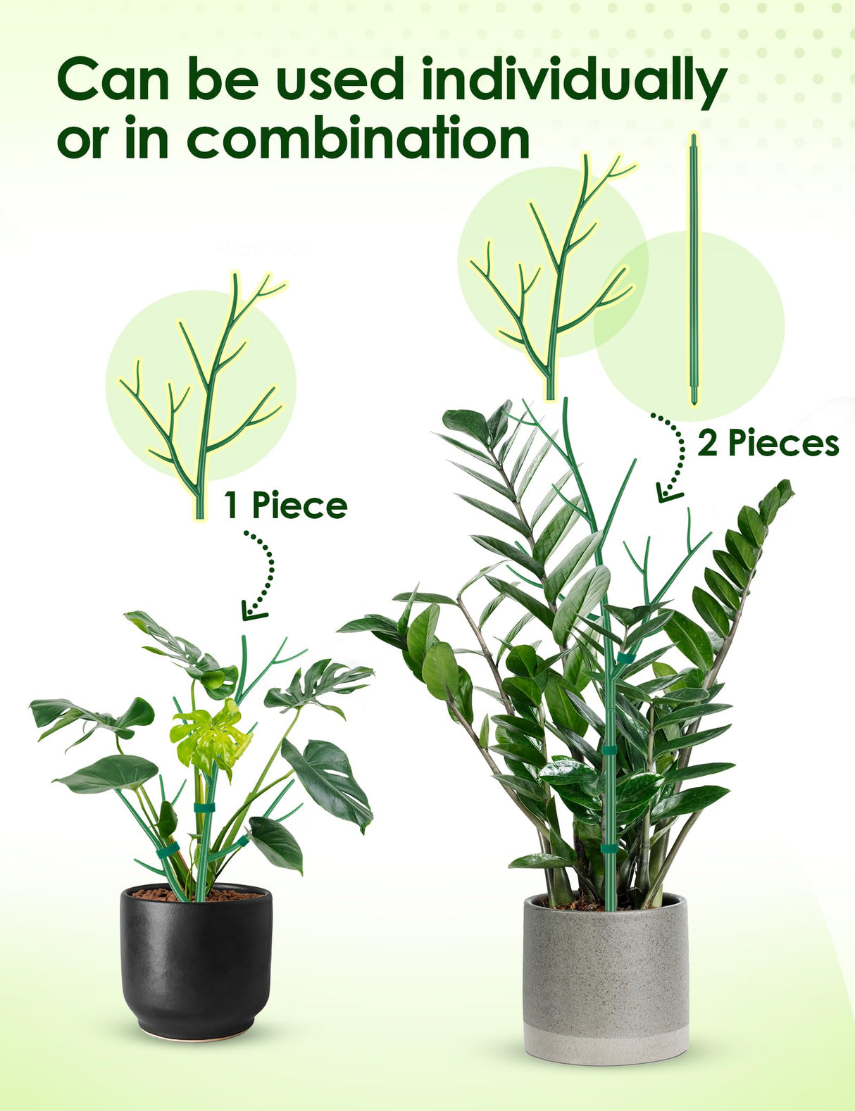 NiHome 28" Plant Support Stakes Set of 6 for Indoor & Outdoor Garden