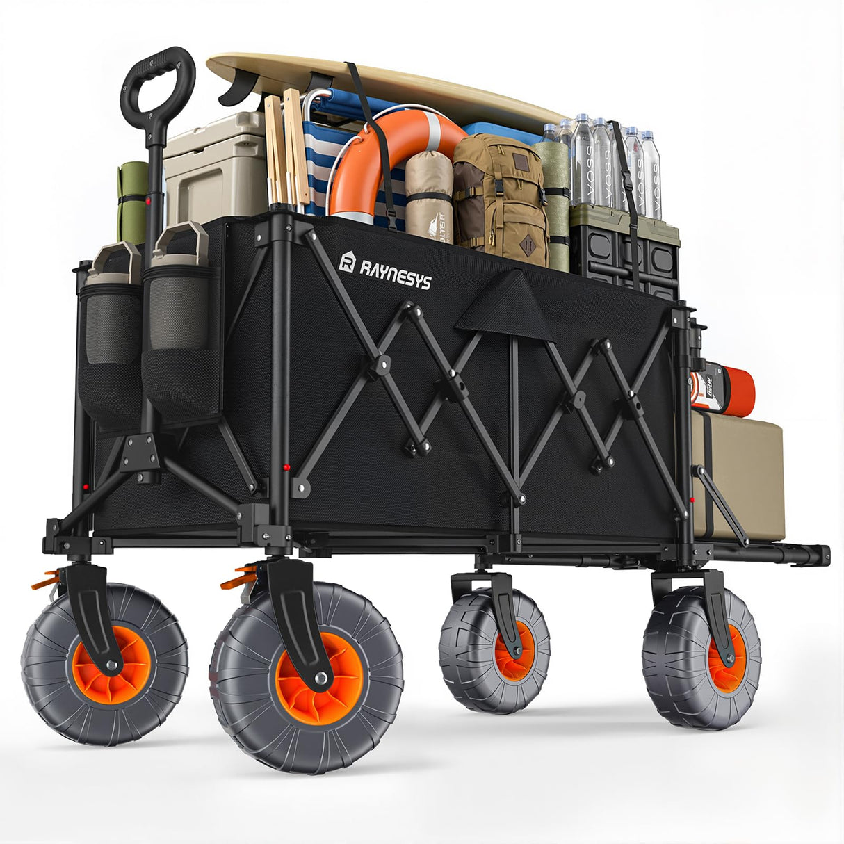 Beach Wagon with Big Wheels for Sand,9" Big Wheels, 440lbs Wagons Carts