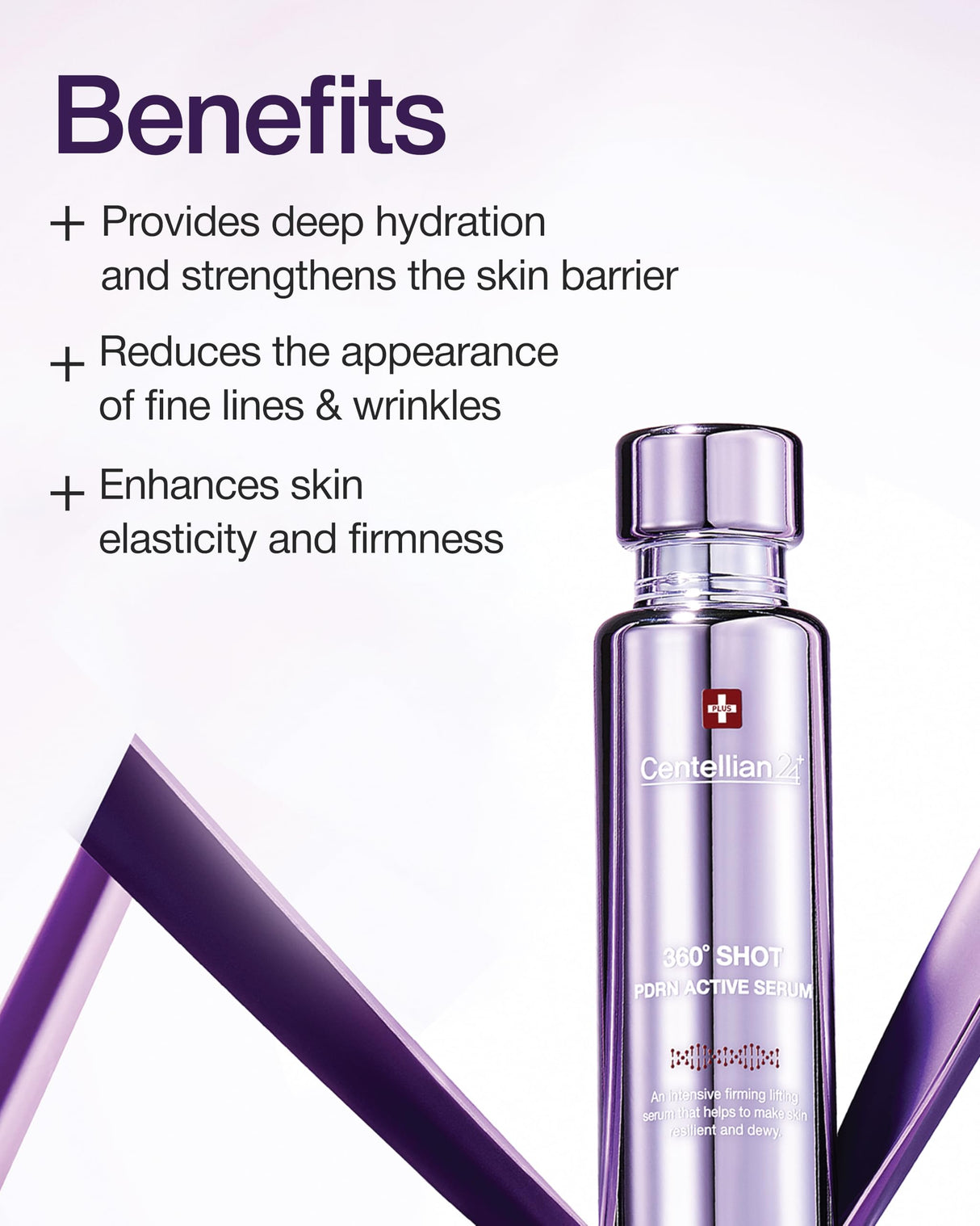 Centellian 24 360º Shot PDRN Active Serum (1.69fl oz) - Intense Hydration & Skin Firming Serum for a Youthful Appearance, Korean Skin Care. PDRN, Ribbon Collagen & Hyaluronic Acid