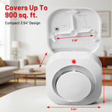 Hilmon Smoke Alarm Fire Detector,Battery Operated Photoelectric Smoke Detector with Test Button and Low Battery Warning, Fire Alarms Smoke Detectors for Home, 6 Pack
