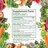 Just Ripe Nutrition Fruits and Veggies Supplement - 90 Fruit and 90 Vegetable Capsules - 100% Whole Natural Superfood - Filled with Vitamins and Minerals - Supports Energy Levels (2 Pack)