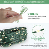 Tcamp 164FT 500 LED Christmas Lights, 8 Modes Christmas Tree Lights with Timer Memory Function, Green Wire Starry Fairy String Light for Xmas Tree Halloween Outdoor Indoor Decor (Warm White)