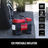 CRAFTSMAN Portable 12V Tire Inflator with Digital Gauge & Auto Shut-Off