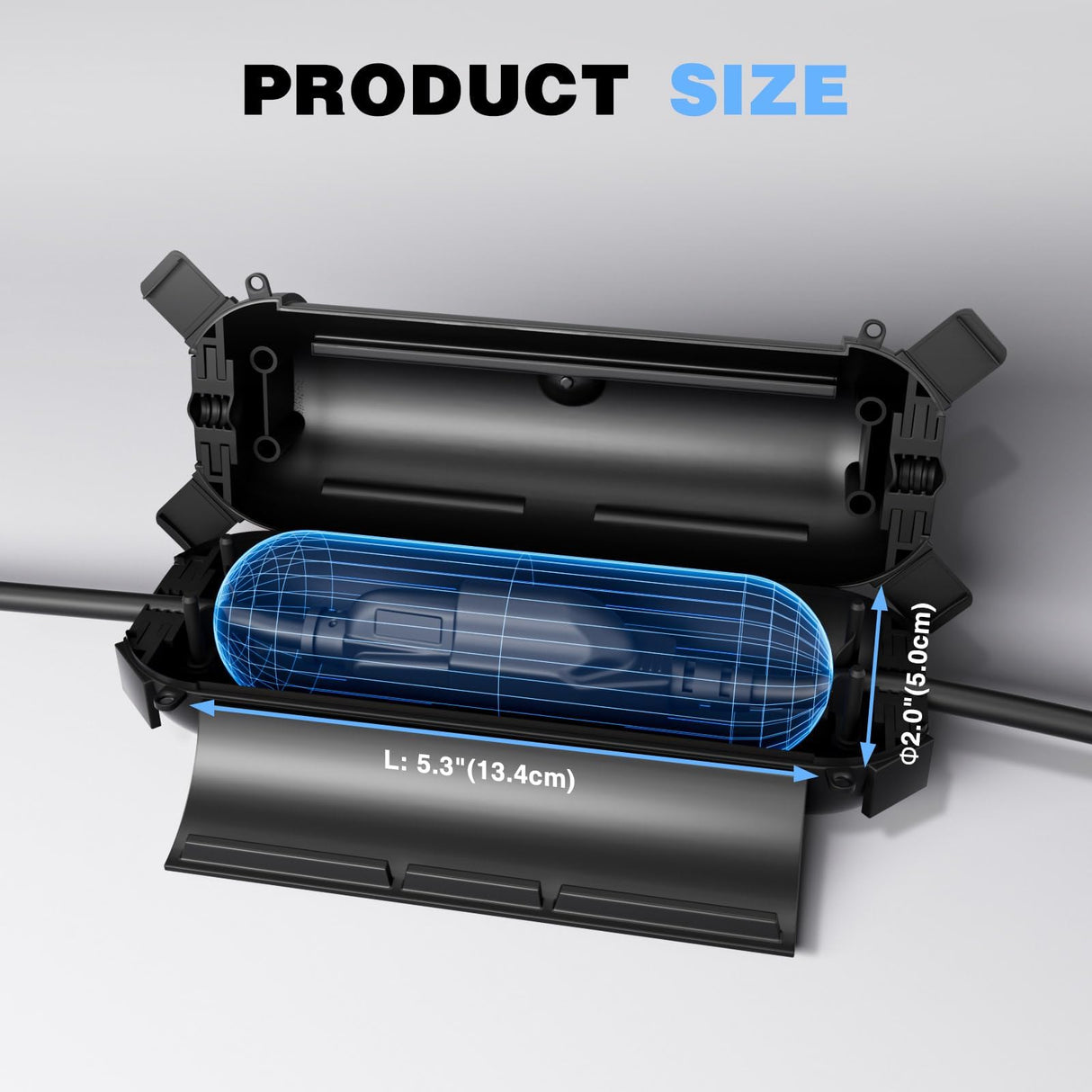 Flemoon [6 Pack] Outdoor Extension Cord Safety Cover with Waterproof Seal, Weatherproof Electrical Connection Box to Protect Outdoor Outlet, Plug, Socket, Christmas Holiday Decoration Light, Black