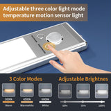 Under Cabinet Lights,88 LED Operated Motion Sensor Light Indoor,2200mAh USB Rechargeable Closet Lights, 6 Pack Magnetic Dimmable Closet Lights，Wireless Under Counter Lights for Kitchen, Stairs