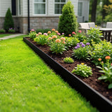 4in x 50ft No Dig Landscape Edging, Garden Edging Border with 75 Spikes, Hammer & Gloves, Tool-Free HDPE Lawn Edging Kit for Garden Yard Flower Beds Pathway Landscaping Project