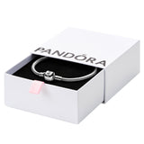 PANDORA Moments Barrel Clasp Snake Chain Bracelet - Silver Bracelet for Women - Sterling Silver - with Gift Box - 7.5"